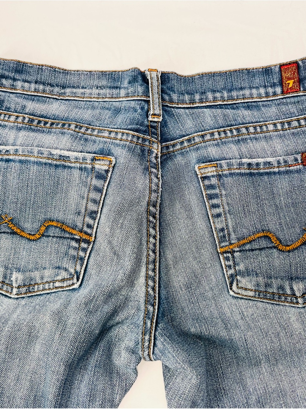 7 For All Mankind Light Blue Boot Cut Jeans